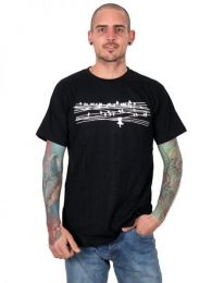 Camiseta Birds and Cat [CMSE50]. Camisetas T-Shirts para comprar al por mayor o detalle  en la categoría de Ropa Hippie de Hombre, Artesanal | ZAS.