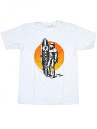 Modelo: Blanco Camiseta de manga corta de Mod Blanco