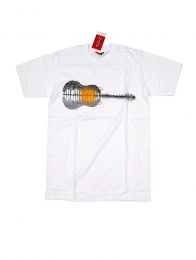 Camisetas T-Shirts - Camiseta manga corta Guitar CMSE73 - Modelo Blanco