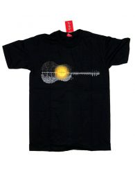 Camiseta Guitar Forest Sunset,  para comprar al por mayor o detalle  en la categoría de Ropa Hippie Bohemia de Hombre, Artesanal | ZAS. [CMSE73]