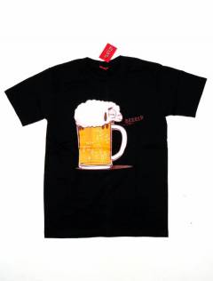 Modelo: Negro Camisetas T-Shirts - Camiseta manga corta Beer CMSE79 - Modelo Negro