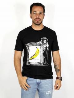 Camiseta Monkey Banana,  para comprar al por mayor o detalle  en la categoría de Ropa Hippie de Hombre, Artesanal | ZAS. [CMSE91]