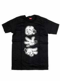 Modelo: Negro Camisetas T-Shirts - Camiseta manga corta Rock-paper-scissors CMSE96 - Modelo Negro