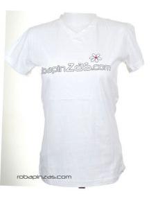 Modelo: Blanco Tops y Blusas - Robapinzas flor, camiseta CMZ13 - Modelo Blanco