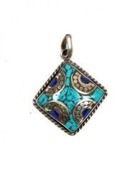 Colgante tIibetano piedras [COAT01]. Bisutería Tibetana para comprar al por mayor o detalle  en la categoría de Bisutería y Plata Hippie Artesanal | ZAS.