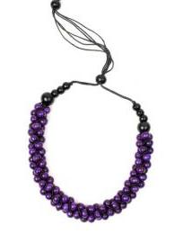 Modelo: Morado Collar multicolor, bolas de Mod Morado