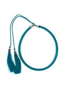 Modelo: Verde os Outlet Bisutería hippie - collar grueso de hilo en colores COBOU34 - Modelo Verde os