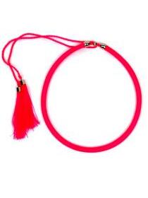 Outlet Bisutería hippie - collar grueso de hilo en colores COBOU34 - Modelo Rosa fluor