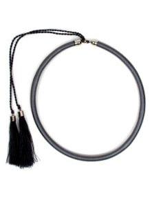 Modelo: Gris Outlet Bisutería hippie - collar grueso de hilo en colores COBOU34 - Modelo Gris