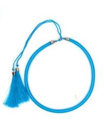 Outlet Bisutería hippie - collar grueso de hilo en colores COBOU34 - Modelo Azul