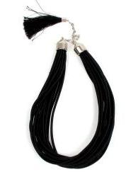 Modelo: Negro collar grueso de hilo en colores Mod Negro