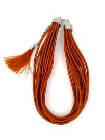 Outlet Bisutería hippie - collar grueso de hilo en colores COBOU35 - Modelo Marrón