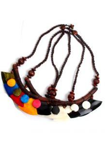 Detalle no seleccionable para compra Outlet Bisutería hippie - Collar étnico de piezas COFA03.