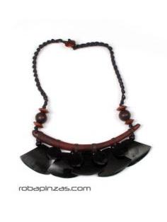 Modelo: Negro Outlet Bisutería hippie - Collar étnico de piezas COFA03 - Modelo Negro