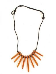 Collares - Collar etnico realizado manualmente COMD3 - Modelo Naranja