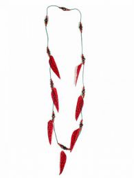 Modelo: Rojo Collares - Collar largo étnico COPA09 - Modelo Rojo