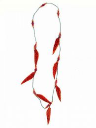 Collar largo plumas decoradas,  para comprar al por mayor o detalle  en la categoría de Bisutería y Plata Hippie Étnica Alternativa | ZAS Tienda Online. [COPA09]