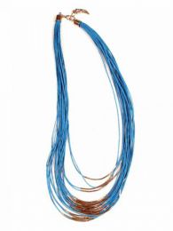 Modelo: Azul Collares - Collar étnico multivuelta COPA11 - Modelo Azul