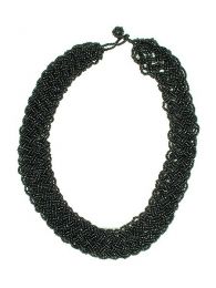 Modelo: Negro Collares - Collar multicuentas trenzado COPA12 - Modelo Negro