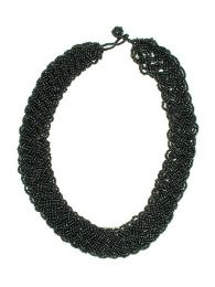 Collares - Collar multicuentas trenzado COPA12 - Modelo Negro