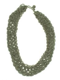 Collares - Collar multicuentas trenzado COPA12 - Modelo Silver