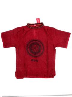 Modelo: Granate 24 Camisas Manga Corta - Camisa Hippie de manga corta CSHC01 - Modelo Granate 24