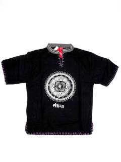 Modelo: Negro 24 Camisas Manga Corta - Camisa Hippie de manga corta CSHC01 - Modelo Negro 24
