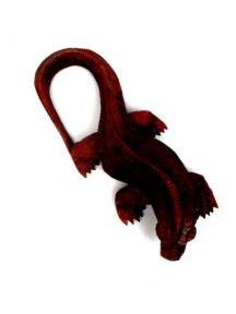 Detalle no seleccionable para compra Decoración Etnica - Iguana tallada 20cm, figura DBI11.