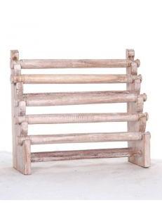 Modelo: Blanco Expositores Madera - Excpositor de anillos en escalera EXAN03 - Modelo Blanco