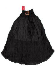 Modelo: Negro Faldas Hippie Étnicas - Falda 100% algodón FAAL02 - Modelo Negro