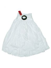 Modelo: Blanco Faldas Hippie Étnicas - Falda 100% algodón FAAL02 - Modelo Blanco
