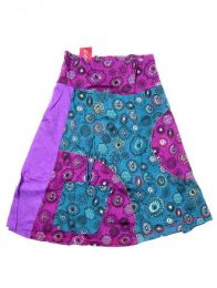 Modelo: Morado Falda hippie de algodón Mod Morado
