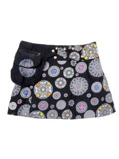 Modelo: Negro Faldas y Minifaldas - Minifalda 100% algodón FAEV12 - Modelo Negro
