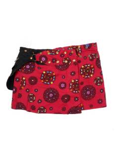 Faldas y Minifaldas - Minifalda 100% algodón FAEV12 - Modelo Rojo