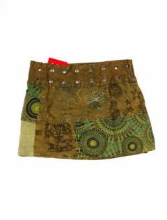 Modelo: Verde Faldas Hippies y Étnicas - Minifalda 100% algodón FAEV15 - Modelo Verde