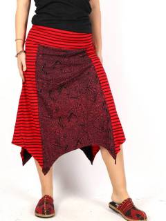 Falda Hippie estampada patchwork [FAEV17]. Faldas y Minifaldas para comprar al por mayor o detalle  en la categoría de Ropa Hippie de Mujer Artesanal | ZAS.