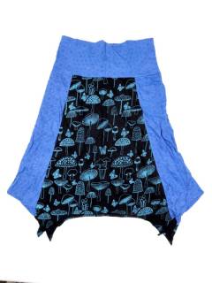 Faldas y Minifaldas - Falda hippie bicolor con un FAEV17 - Modelo Azul