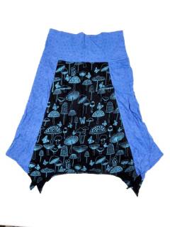 Modelo: Azul Faldas y Minifaldas - Falda hippie bicolor con un FAEV17 - Modelo Azul