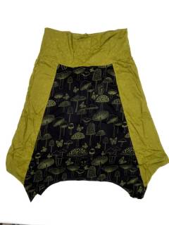 Faldas y Minifaldas - Falda hippie bicolor con un FAEV17 - Modelo Verde