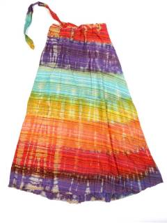 Faldas y Minifaldas - Falda hippie larga multicolor FAEV18 - Modelo Rainbow