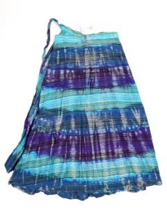Faldas y Minifaldas - Falda hippie larga multicolor FAEV18 - Modelo Azul