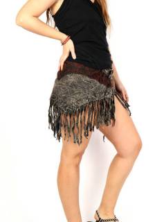 Minifalda hippie bordada con flecos FAEV21 para comprar al por mayor o detalle  en la categoría de Ropa Hippie de Mujer Artesanal | ZAS.