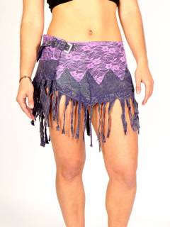 Minifalda hippie bordada con flecos, para comprar al por mayor o detalle.[FAEV21]
