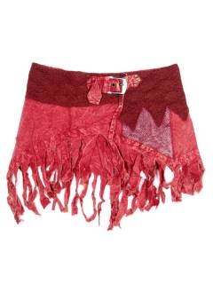 Faldas y Minifaldas - Minifalda corta y sexy, adornada FAEV21 - Modelo Rojo