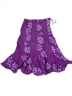 Modelo: Morado Faldas y Minifaldas - Falda con volante inferior FAEV23 - Modelo Morado
