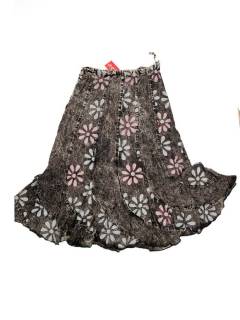 Modelo: Negro Faldas y Minifaldas - Falda con volante inferior FAEV23 - Modelo Negro