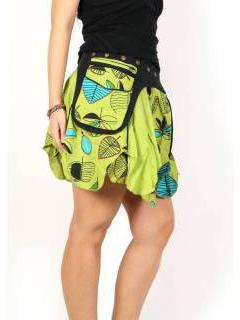 Minifalda Hippie con Riñonera y Estampada,  para comprar al por mayor o detalle  en la categoría de Ropa Hippie Bohemia de Mujer | ZAS. [FAEV24]