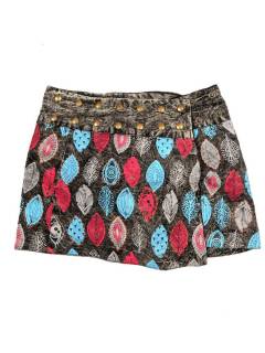 Faldas y Minifaldas - Minifalda Hippie lavada a FAEV25 - Modelo Negro