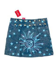 Modelo: Azul Faldas y Minifaldas - Minifalda de algodón FAEV36 - Modelo Azul