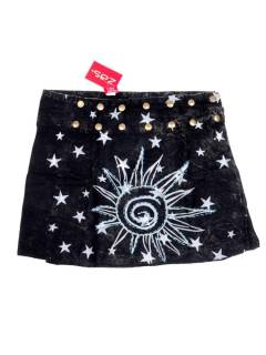 Modelo: Negro Faldas y Minifaldas - Minifalda de algodón FAEV36 - Modelo Negro